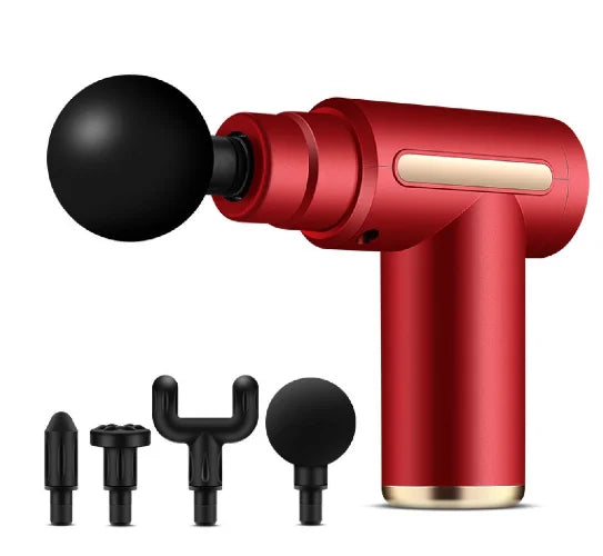 Mini pistola massageadora com 4 ponteiras