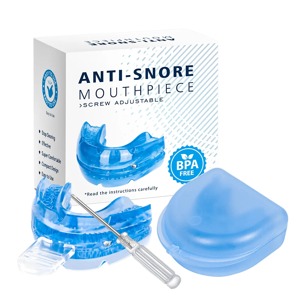Protetor bucal anti-ronco azul
